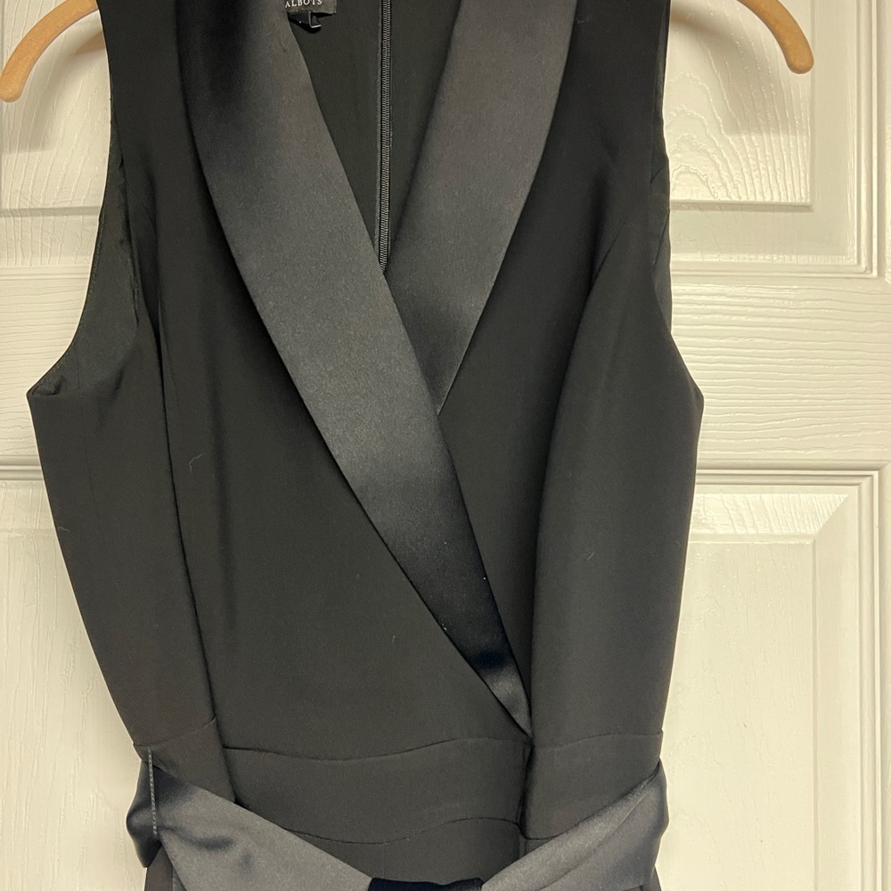 Talbot’s Stretch Crepe Tuxedo Jumpsuit Size 8 - image 6